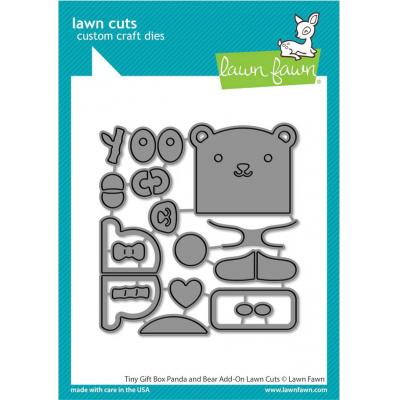 Lawn Fawn Lawn Cuts Dies - Tiny Gift Box Panda and Bear Add-On